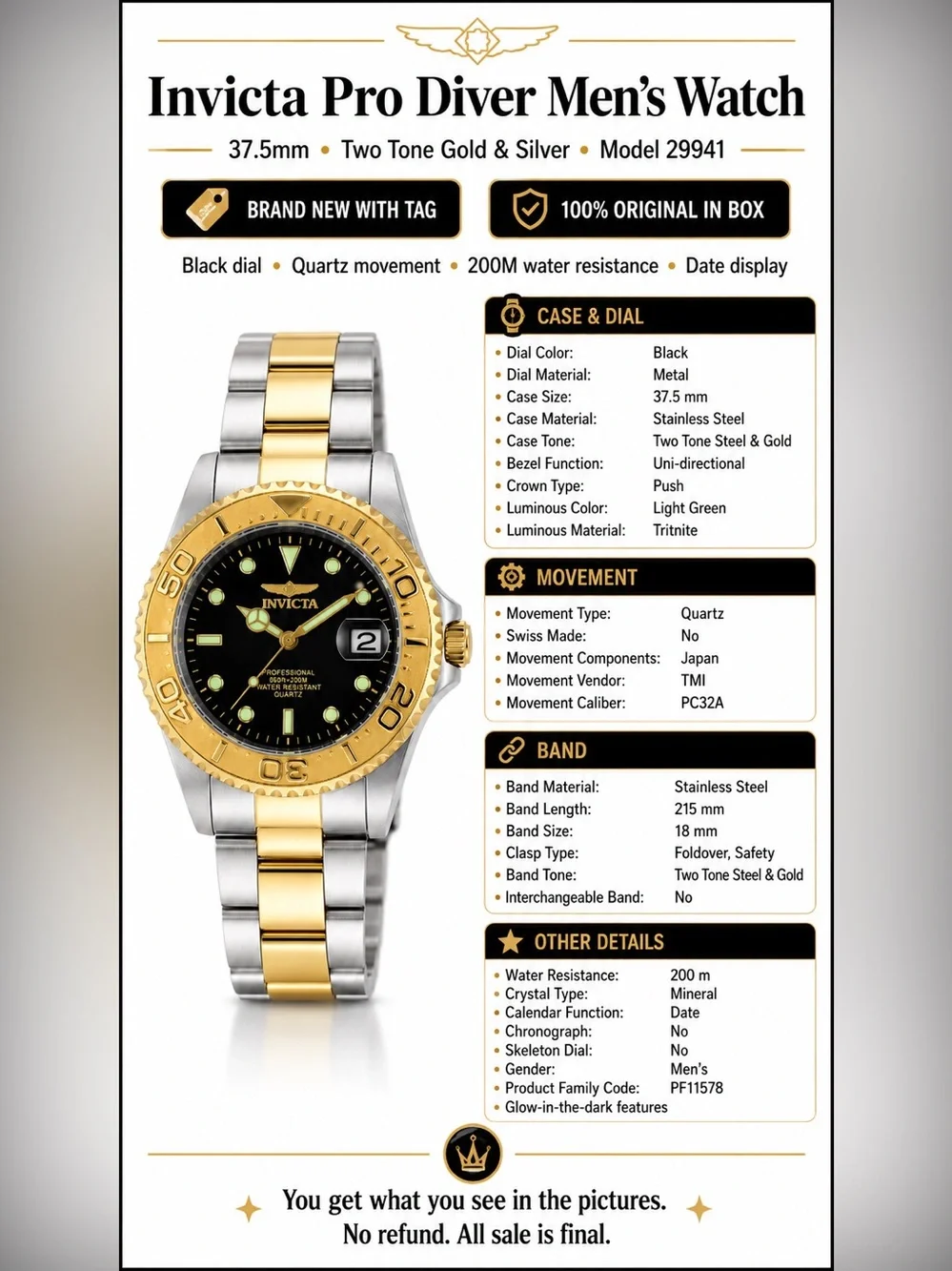 Invicta pro diver